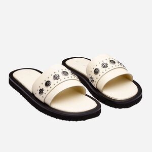 SOL SANA CLEO SLIDE | OFF WHITE/SILVER